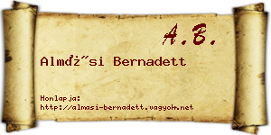 Almási Bernadett névjegykártya